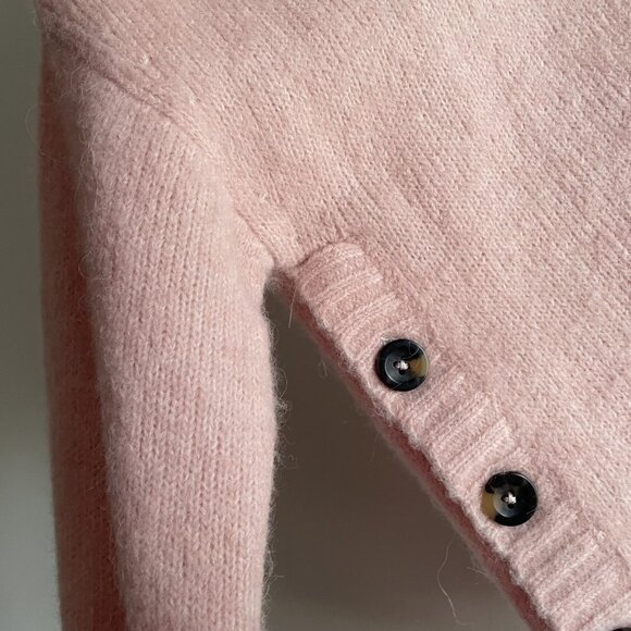 BODEN Fluffy Side Button Jumper Crew Neck Sweater Size 6 Pink Peach - Picture 14 of 16